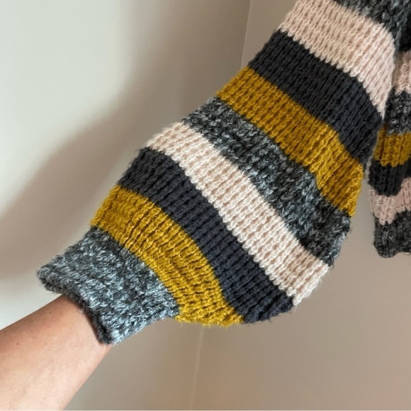 Apricot Balloon Sleeve Multi Colour Knit Sweater, Size S - Picture 4 of 6